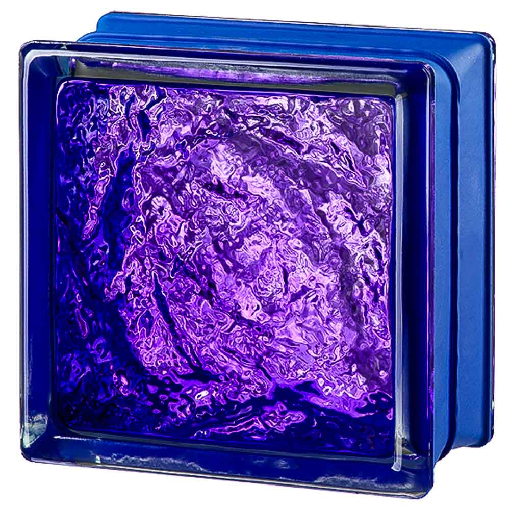Quality Glass Block 6x6x3 MyMiniGlass Sophisticated Violet