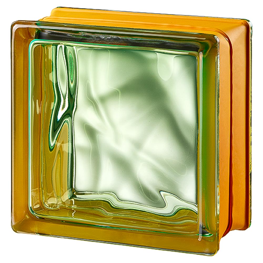 Quality Glass Block 6x6x3 MyMiniGlass Vegan Green