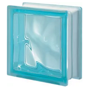 Quality Glass Block Q19 Pegasus Aquamarine Wave