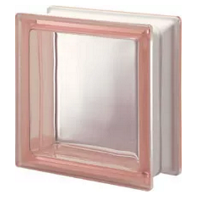Quality Glass Block Q19 Pegasus Pink Smooth