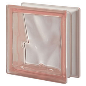 Quality Glass Block Q19 Pegasus Pink Wave
