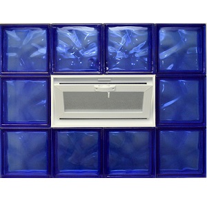 Quality Glass Block 1919/8 Blue Glass Block Window