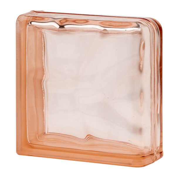 Quality Glass Block 1919/8 Pink Double End Block Basic Series