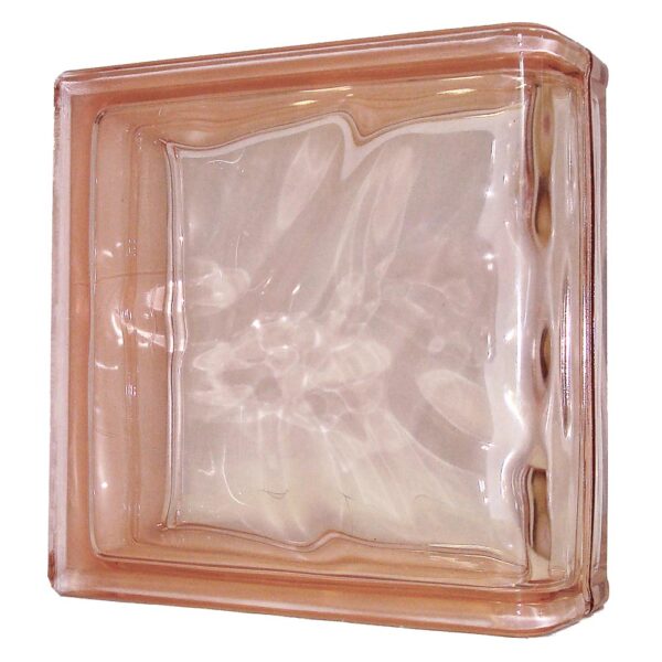 Quality Glass Block 1919/8 Pink Linear End Block Basic Series