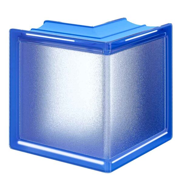Quality Glass Block 6x6x3 Blueberry Sharp Corner 90 Arctic Glass Block