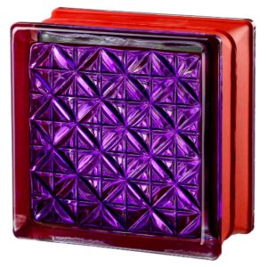 Quality Glass Block 6x6x3 Romantic Violet Aktis Glass Block