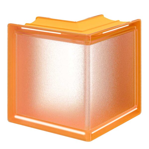 Quality Glass Block 6x6x3 Apricot Sharp Corner 90 Arctic Glass Block