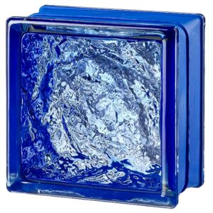 Quality Glass Block 6x6x3 Sophisticated Blue Ice Glass Block