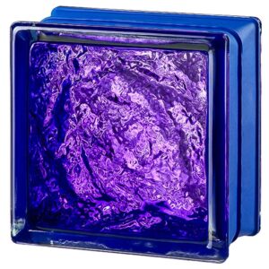 Quality Glass Block 6x6x3 Sophisticated Violet Ice Glass Block