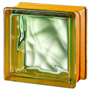 Quality Glass Block 6x6x3 Vegan Green Nubio Glass Block