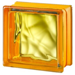 Quality Glass Block 6x6x3 Vegan Yellow Nubio Glass Block