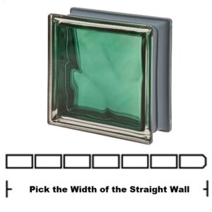 Smeraldo Wave Metalized Pegasus Series by Seves Glass Block