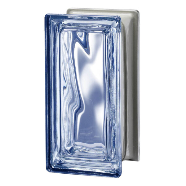 Quality Glass Block R09 Blue Metalized Wave Pegasus