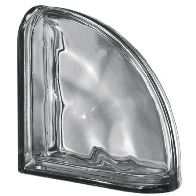 Quality Glass Block Curvo Double End Block Nordica Wave Metalized Pegasus