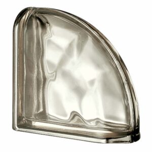 Quality Glass Block Curvo Double End Block Siena Wave Metalized Pegasus
