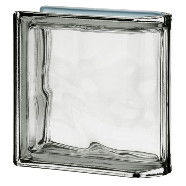 Quality Glass Block Linear End Block Nordica Metalized Wave Pegasus