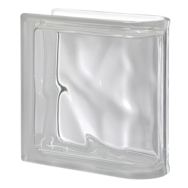 Quality Glass Block Neutro Linear End Block Wave Pegasus