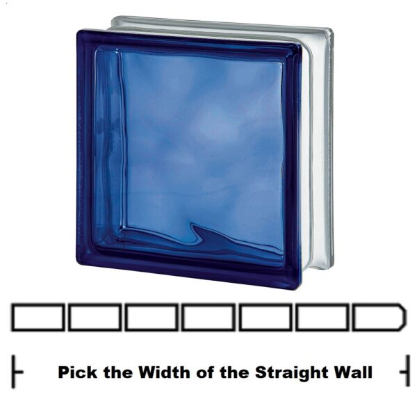 Blue Wave Straight Glass Block Wall Kits