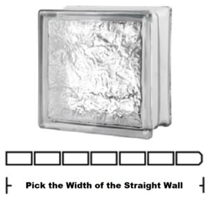 Straight Glass Block Wall Kit with Cortina