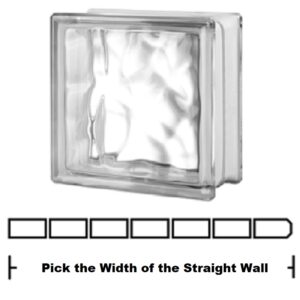 Straight Glass Block Wall Kit with Nubio