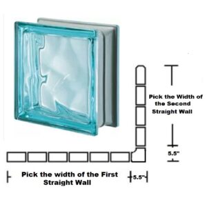 Metalized Aquamarine Corner Wall Kit