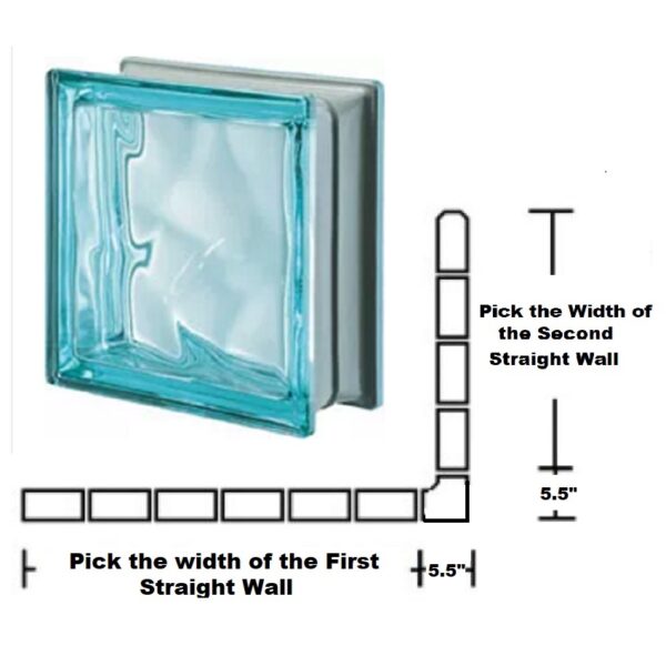Metalized Aquamarine Corner Wall Kit